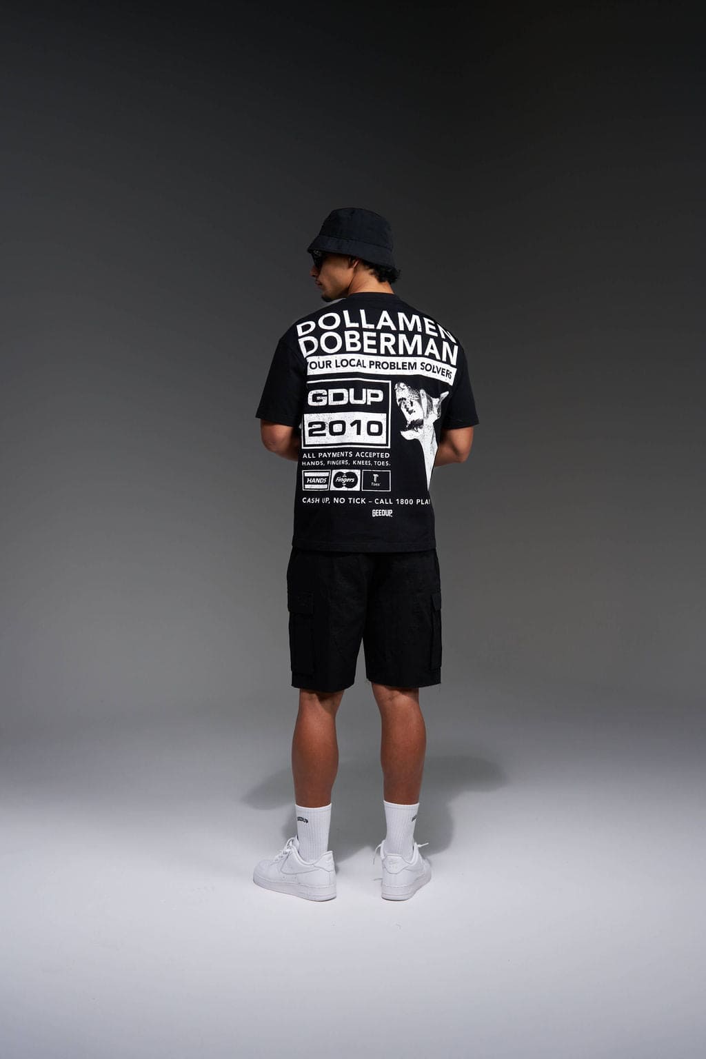 Dollamen Dobermann T-Shirt Black/White