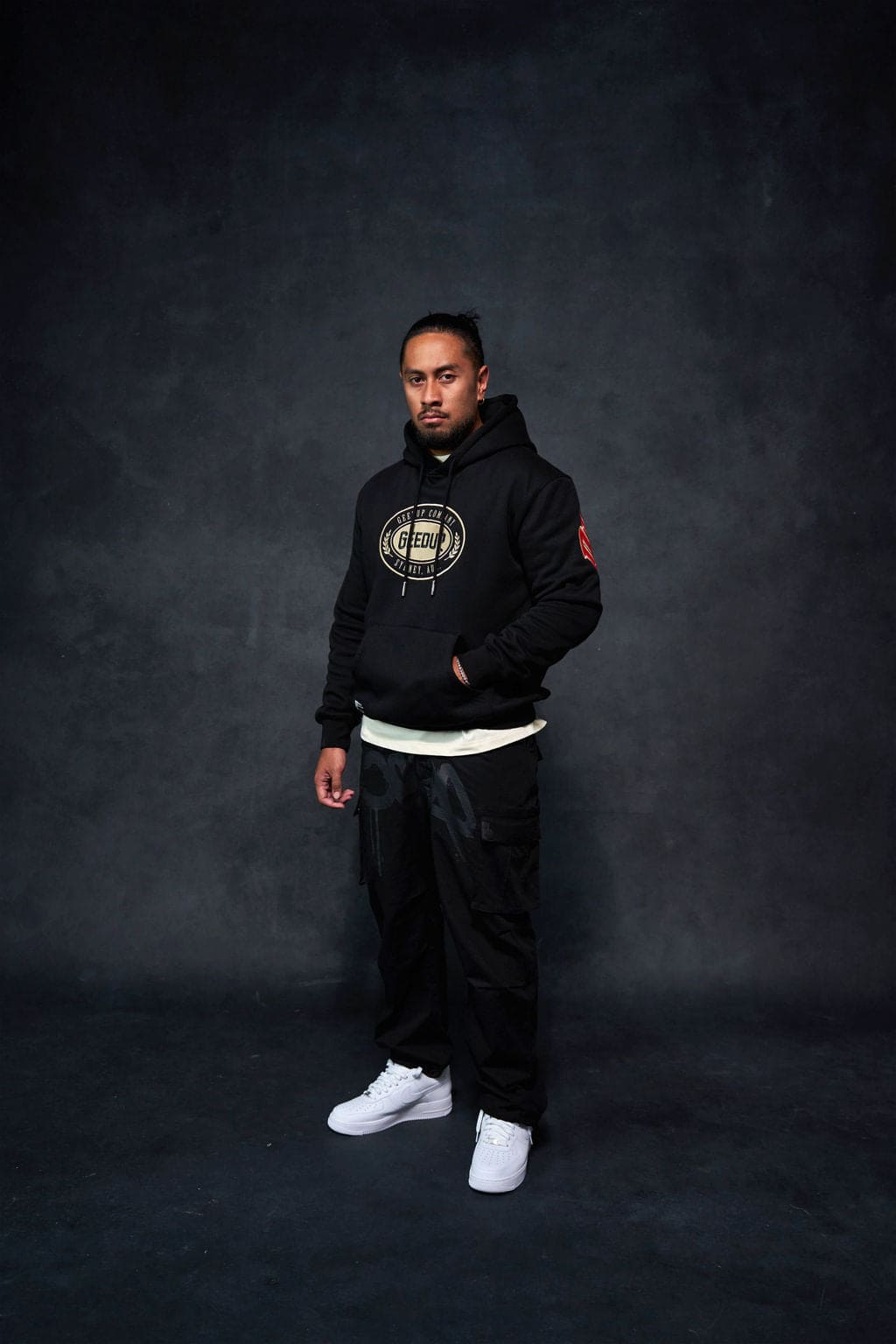 PFK Company Hoodie Black/Red/Cream