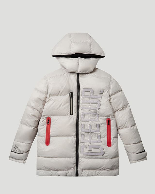 Core/Team Logo Reversible Puffer Jacket Grey/Black