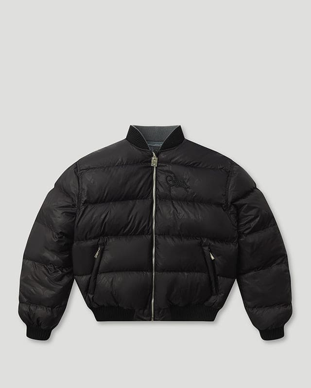 Team Logo/Handstyle Reversible Bomber Grey/Black