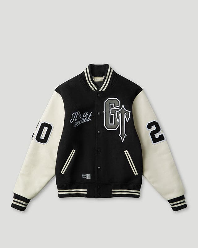Geedup x Trapstar Letterman Jacket Black/White/Grey