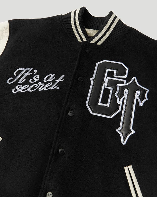 Geedup x Trapstar Letterman Jacket Black/White/Grey