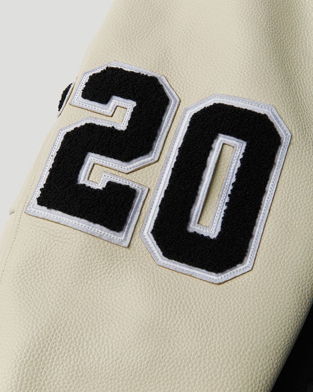 Geedup x Trapstar Letterman Jacket Black/White/Grey