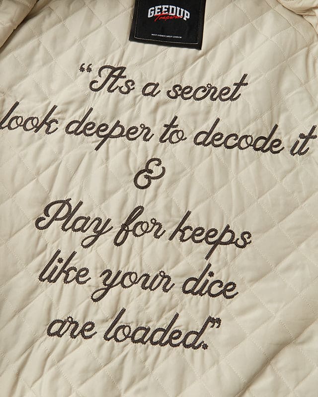 Geedup x Trapstar Letterman Jacket Black/White/Grey