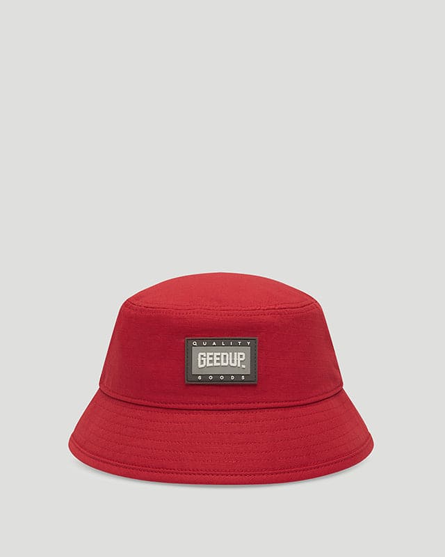 Core Logo Ripstop Bucket Hat Red