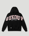 Team Logo Script Hoodie Black/Dusty Pink