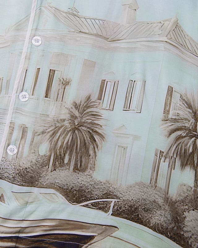 C.D.G Silk Shirt Pastel Mint