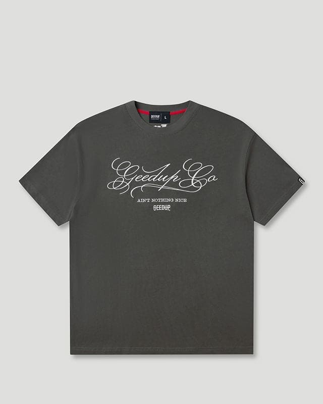 Geedup Co. Cursive T-Shirt Soft Black
