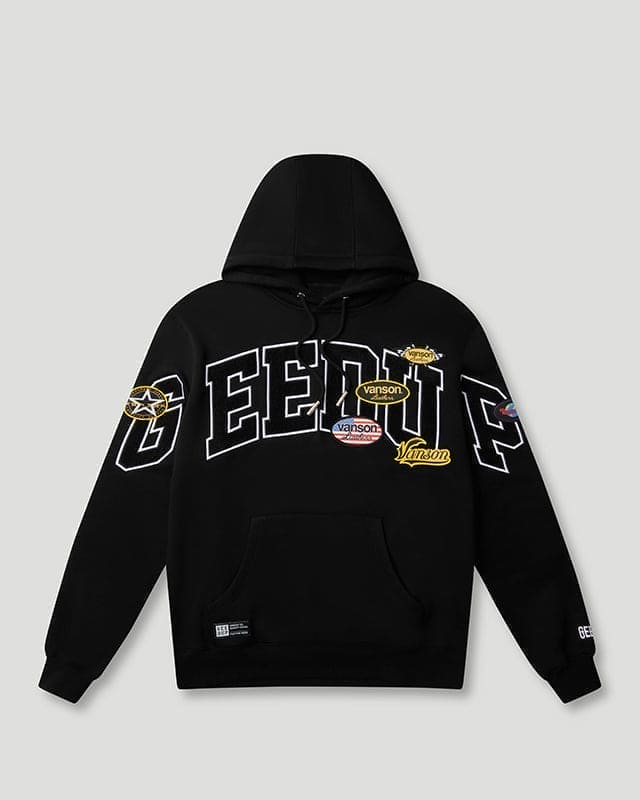 Team Logo x Vanson Hoodie Black CX