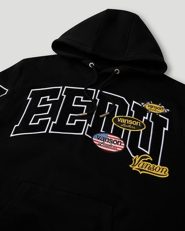 Team Logo x Vanson Hoodie Black CX