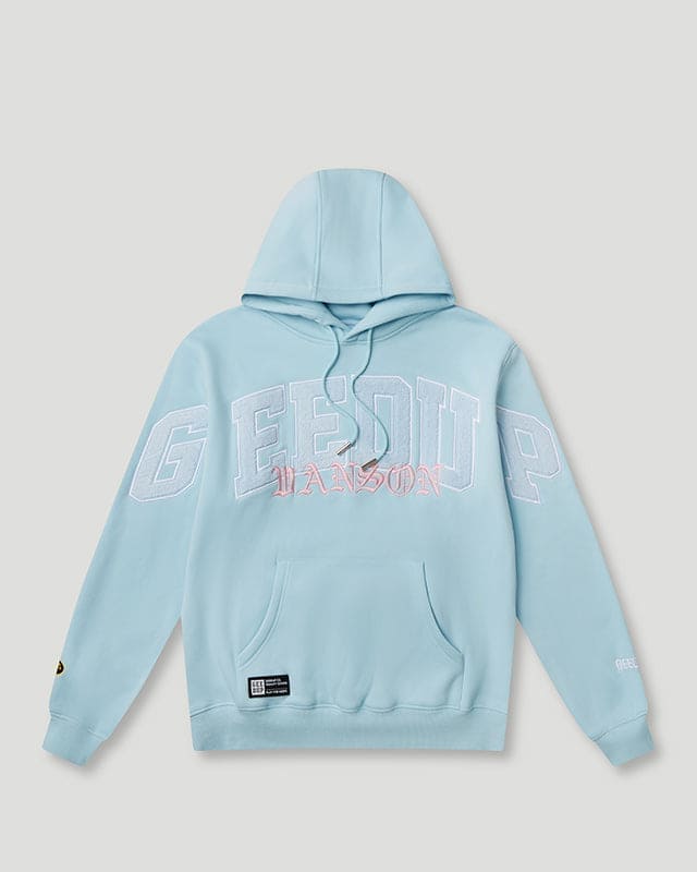 Team Logo x Vanson Hoodie Light Blue CX