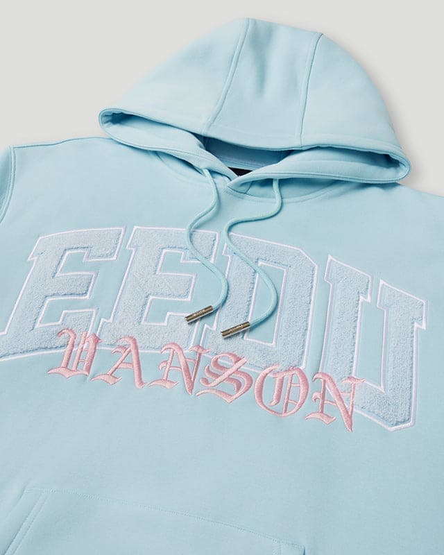 Team Logo x Vanson Hoodie Light Blue CX