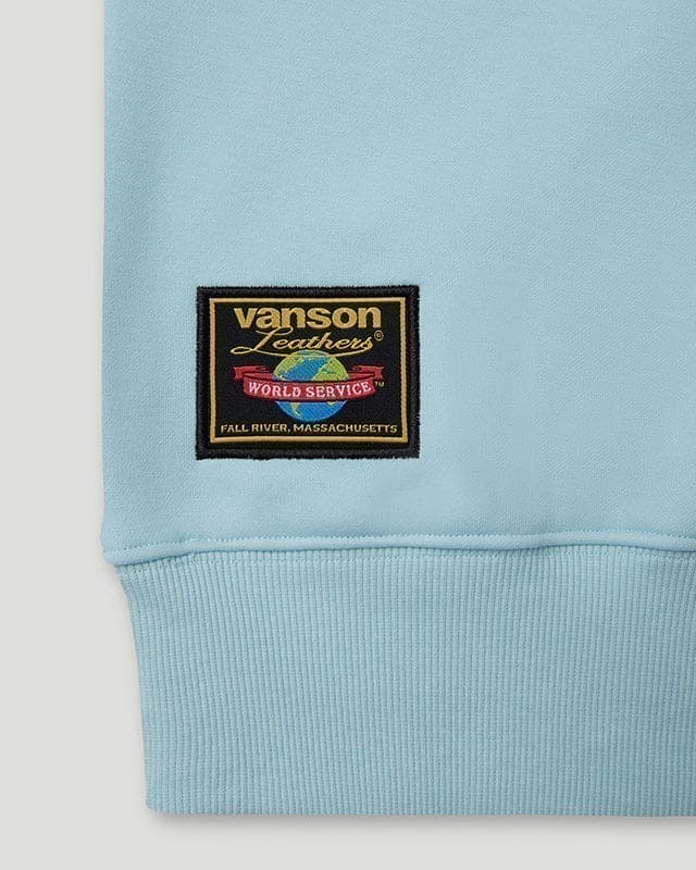 Team Logo x Vanson Hoodie Light Blue CX