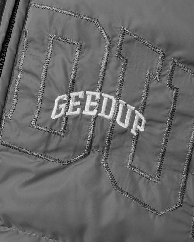 Handstyle/Team Logo Puffer Vest Black/Grey