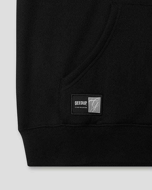 Team Logo Cursive Hoodie Black/Grey