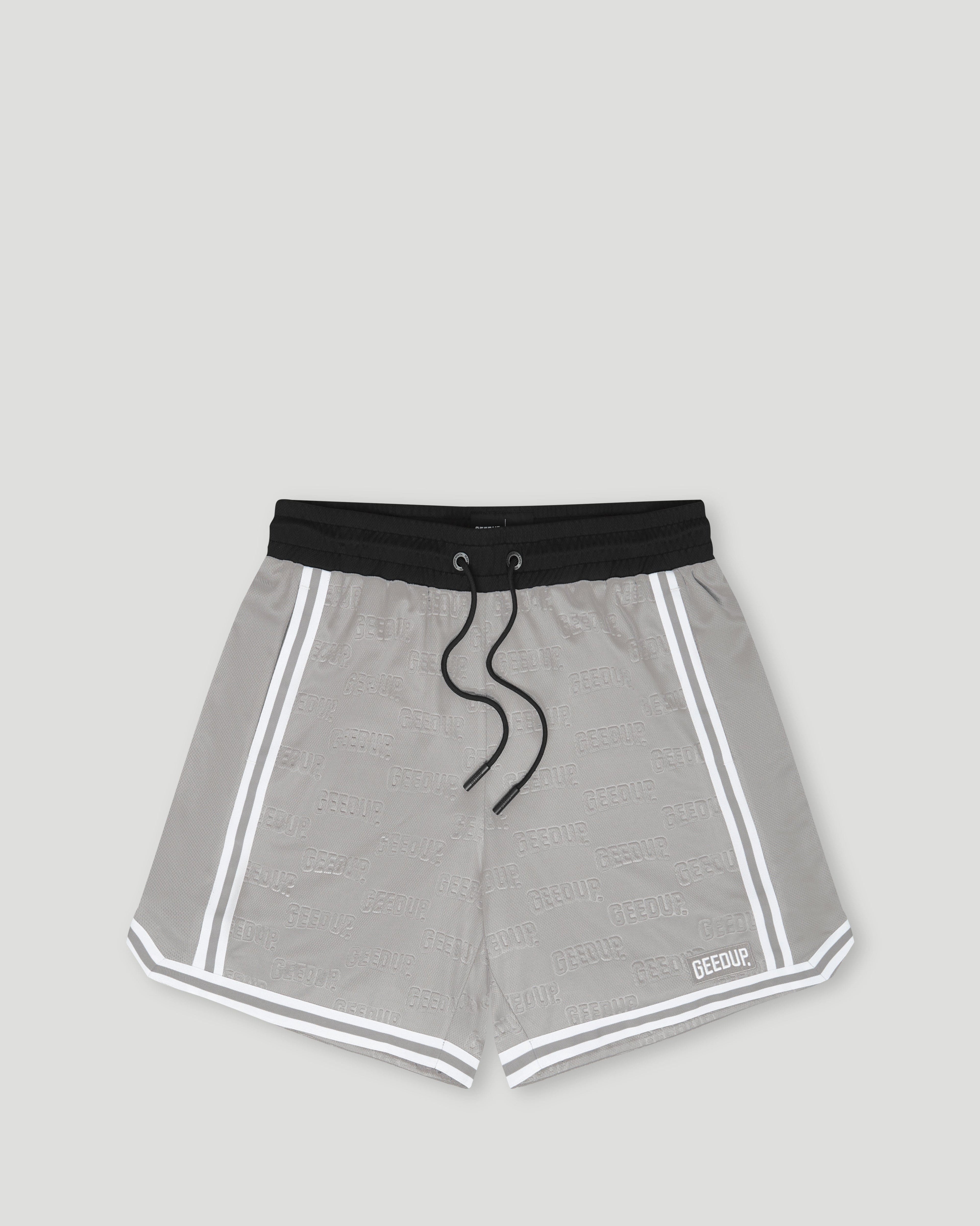 Emboss Mesh Shorts Grey