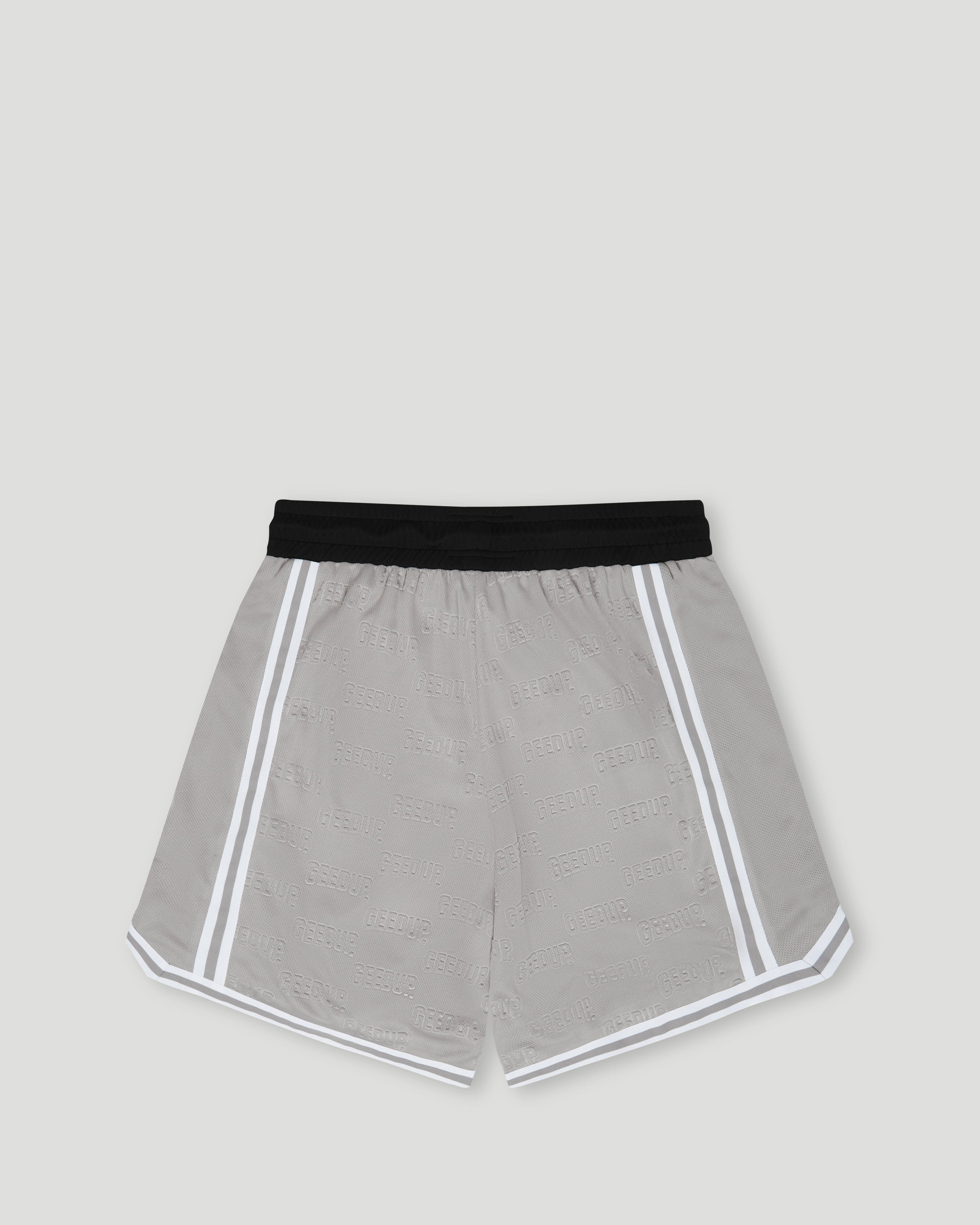 Emboss Mesh Shorts Grey