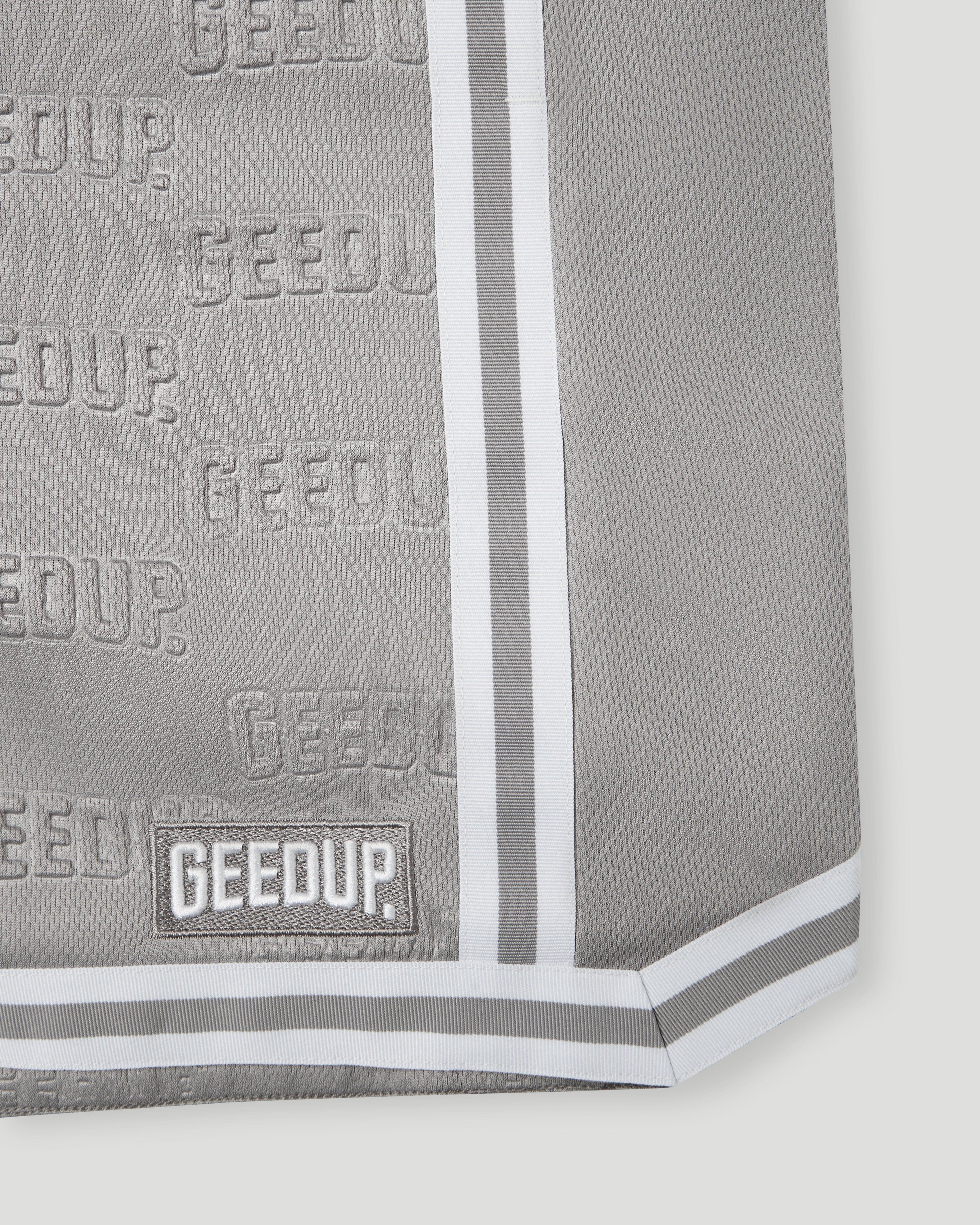 Emboss Mesh Shorts Grey