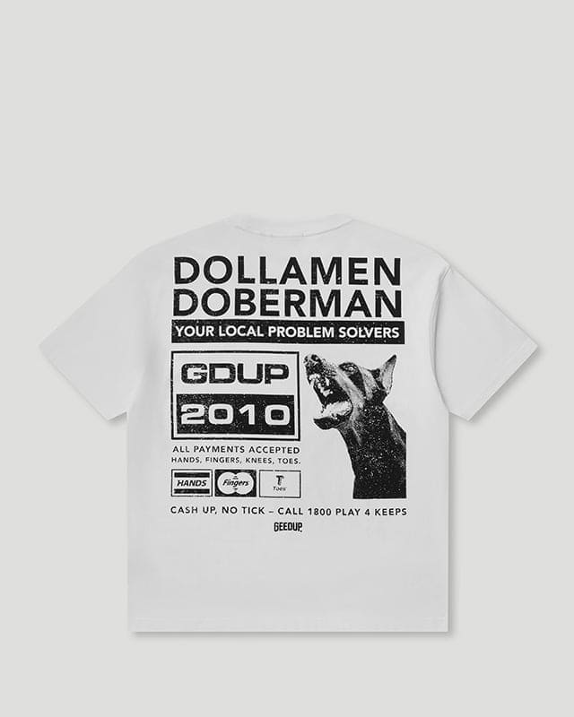 Dollamen Dobermann T-Shirt White/Black