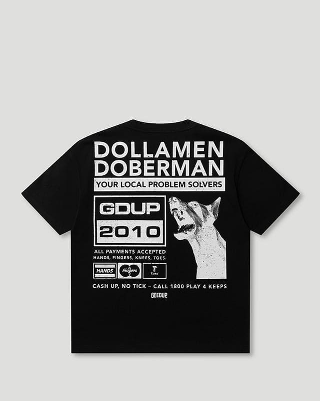 Dollamen Dobermann T-Shirt Black/White