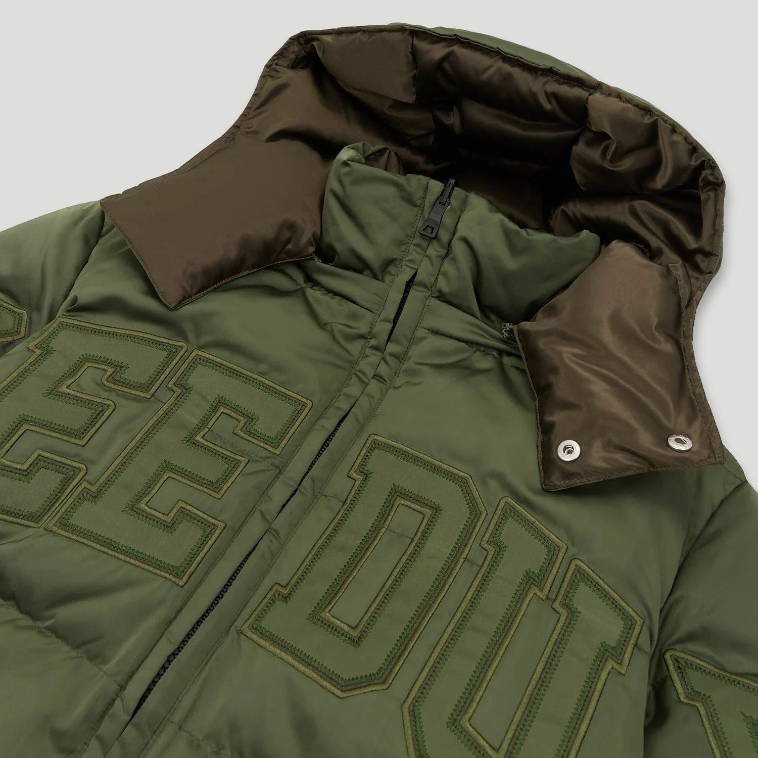 Team Logo Reversible Duck Down Jacket Khaki/Olive