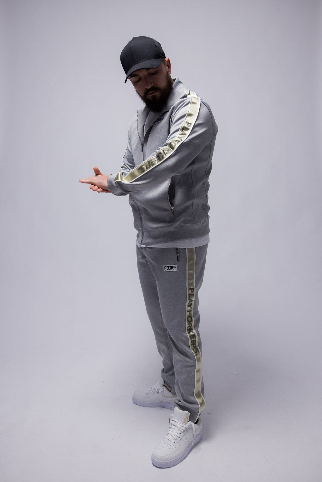 Core PFK Tracksuit Grey/Cream (Full Set)