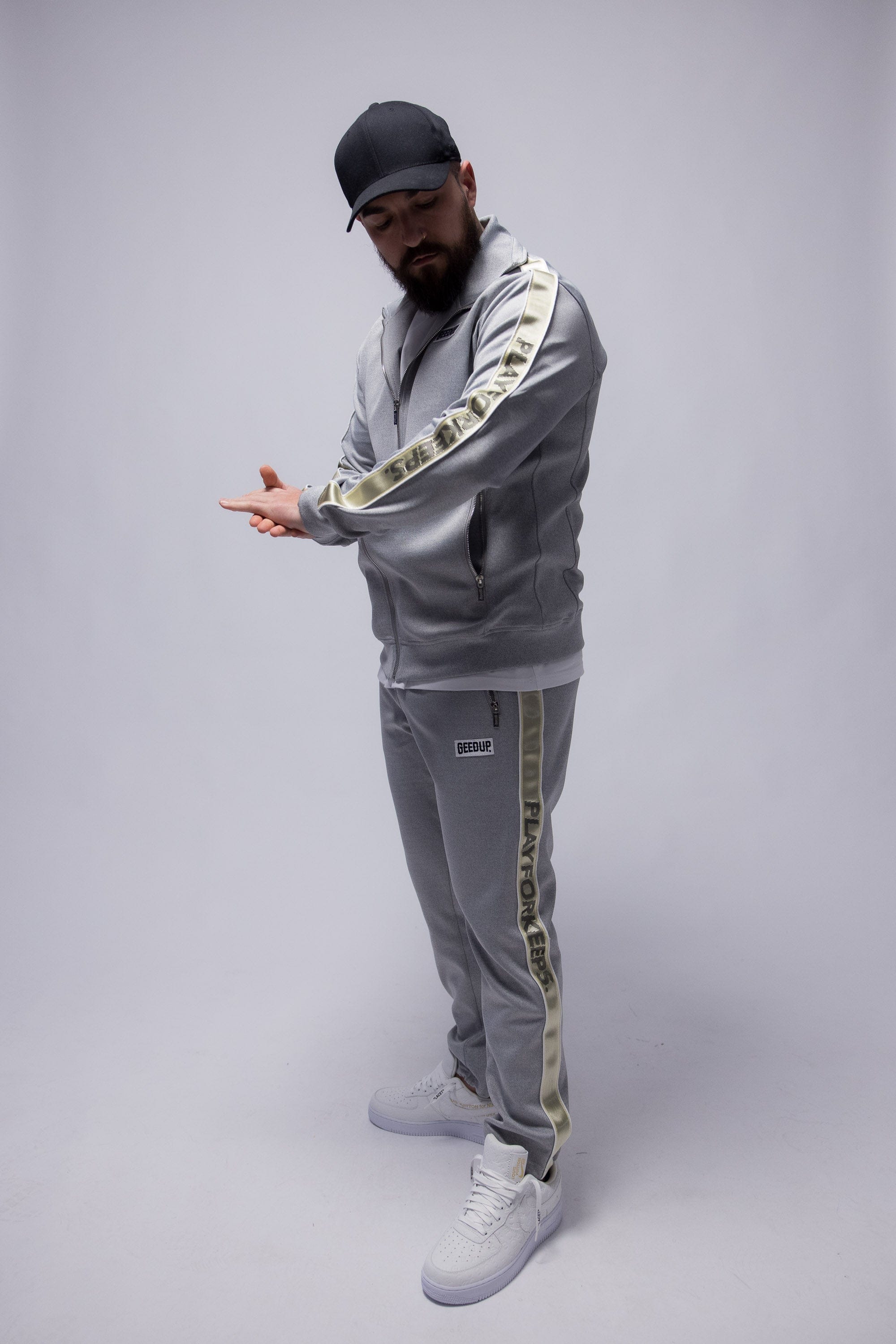 Core PFK Tracksuit Grey/Cream (Full Set)